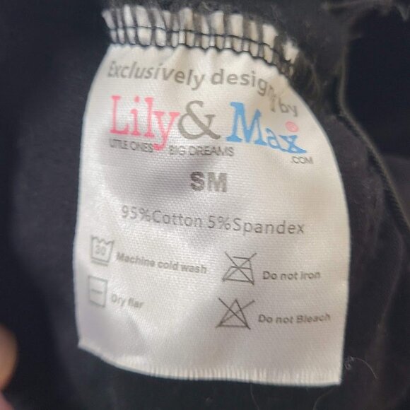 Black Ruffle Tutu Skirt with Gold Sequin Bow Lily & Max Girls Size SM - Picture 5 of 8